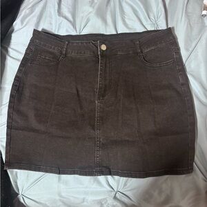 Amazon Charcoal Mini Skirt